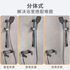 Tipai Gun Gray Bathroom Shower Set Rain Sprinkler Bathroom Hot and Cold Full Copper Mixing Valve Bathtub Faucet Black G Style (Square Sprinkler)