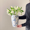 Fan Ye's home-style retro blue and white porcelain ceramic vase, high-end water-based flower arrangement, fresh flowers, living room, entrance hall, restaurant decoration