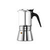 Circle Joy Moka Pot Double Valve High Pressure Hand Brewed Coffee Pot Italian Espresso Stainless Steel Glass Moka Pot 160ml