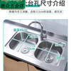 An Junsheng stainless steel kitchen cabinet household sink cabinet rental small apartment thickened custom sideboard simple stove cabinet 170cm flat style