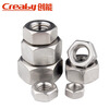 Creaby304 stainless steel counter-thread hexagonal nut left-thread nut left-hand counter-thread screw cap M10 304 counter-thread nut - 5 pieces