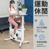 HANMAC new installation-free magnetically controlled exercise bike, office home dynamic bike, silent indoor exercise bike, white with table