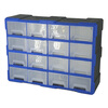 Wenstan (16) drawer-type parts box organizer electronic components plastic classification storage tool box screw box blue 52.5*16*37.5cm WST151 customized