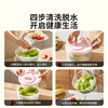 Modern housewife vegetable dehydrator household manual salad spinner vegetable basket kitchen spin dryer vegetable washing and draining artifact vegetable dehydrator - cream white