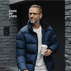 CARE OF LORD Bal Series Winter Men's Thickened Stand Collar White Goose Down Short Bread Jacket Down Jacket 9575 Navy Blue L