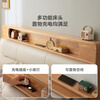 Lin's home soft-packed solid wood bed log style small apartment master bed 1.8m x 2m double bed frame PK9A