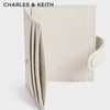 CHARLES&KEITH simple buckle multi-card slot mini card bag female birthday gift New Year gift for girlfriend CK6-50701392 Beige beige