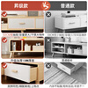 Shanshan wood art TV cabinet floor-standing modern simple retractable cabinet home living room coffee table combination small apartment storage cabinet 1