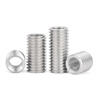 Jinggong (JINGGONG) 304 stainless steel internal and external thread nut, slotless thread conversion brace, screw thread sheath inner diameter M2-M12, slotless M20*M12-L25 (2 pieces)