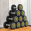 Senkes dumbbell men's fitness home pure steel gym special equipment 5/10/15/20kg set rubber-coated female Yaling 10kg each