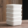 YIJUKE 4-pack, square flavor plates, ceramic plates, dipping plates, snacks, side dishes, dishes, cooking plates, sauce plates