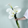 Wild touch moisturizing calla lily artificial flower home living room decorative flower artificial flower display hotel exhibition hall flower arrangement 1 piece hand feeling calla lily white