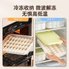 Multifunctional dumpling box, frozen dumplings, wonton blunt box, refrigerator fresh-keeping box, cold storage box with lid, large capacity storage box, striped dumpling box with three layers and one lid (Snow Mountain White)