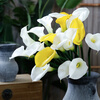 Wild touch moisturizing calla lily artificial flower home living room decorative flower artificial flower display hotel exhibition hall flower arrangement 1 piece hand feeling calla lily white