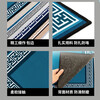 Zhizhu mahjong table tablecloth mat thickened silent hand rub card table mat square square tablecloth poker special mat Bafanglaicai-blue 90*90cm