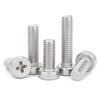 Jinchao 304 stainless steel cross recessed cylindrical head screw cylindrical cross screw GB822 M2.5M3M4M5 M5*12 (20 pieces)