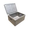 EPP food insulation box foam box large commercial fast food stall delivery refrigerated takeaway box 43L gray thickened new style (with hinge + handle) 1