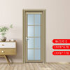 Meikejie bathroom bathroom toilet kitchen door titanium magnesium alloy door simple door tempered glass flat opening bedroom bathroom 0.8 standard door 197*67 champagne color