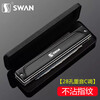 Swan imported gongs 28 holes polyphonic accented harmonica advanced adult beginner professional performance instrument C key 28 holes arc style black polyphony