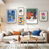 Long time no see Matisse living room decorative painting niche art sofa background wall mural brutalist abstract combination hanging painting
