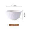 Jie Yajie Ceramic Noodle Bowl Household Large White Porcelain Bowl Underglaze Color 6-inch Large Bowl Rice Bowl 4 Pack White Glaze
