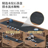 Jinyuyuan old elm solid wood tea table and chair combination office home tea table integrated modern simple Kung Fu Zen tea table 1.8 meters tea table + 1 armchair + 4 crescent chairs / wooden tea tray