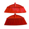 Yilanden filament hard bristled plastic broom 33cm bristles width (with wooden pole) lotus filament broom head workshop industrial factory property community lobby suitable