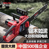 DELIXI ELECTRIC plug-in electric saw for cutting wood, plug-in household 220V electric saw, handheld portable electric chain saw, high-power wired electric saw, 8-inch upgraded model - 2 chains