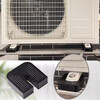 Gongtu universal air conditioner outdoor unit bracket shock-absorbing pad buffer sound insulation rubber block U-shaped machine foot pad anti-slip, shockproof and noise reduction 1 cm thick for 1 to 12 HP air conditioners 1 set of 4 pcs