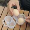 Rainbow Space ISE MOUNT outdoor 2-compartment egg box convenient transparent anti-fall portable egg box camping shock-proof storage box with label handle egg box/2 compartments