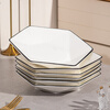 Shangxingzhi is a bowl set, bowls, plates, tableware, underglaze color tableware, a complete set of Nordic ceramic bowl sets, simple rice bowls, plates, chopsticks, 30 pieces, 10 bowls + 10 hexagonal plates + 10 chopsticks