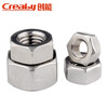 Creaby304 stainless steel counter-thread hexagonal nut left-thread nut left-hand counter-thread screw cap M10 304 counter-thread nut - 5 pieces