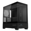 Quasi-new product GIGABYTE C201G panoramic upper and lower compartment chassis, blackened tempered glass side transparent, compatible with top 360/side 240 water cooling, quick-release dust filter, black M-ATX
