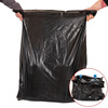 Black garbage bag large thickened sanitation garbage bag flat mouth extra large property commercial hotel plastic bag extra thick 5 wire 90*100 flat mouth 50 pieces (suitable for L thickened F