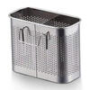 Enshousu 304 stainless steel chopstick barrel wall-mounted new chopstick storage wall-mounted chopstick cage chopstick cage drain chopstick basket /#* new double grid chopstick basket #/