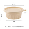 Baijie disposable lunch box biodegradable corn starch round 350*20 set food-grade fast food packaging box microwaveable