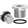 Fengji 304 stainless steel inner hexagonal ED ring sealing plug with flange edge oil plug inch wire plug G1/2 3 minutes 4 G1/2 4 minutes 1 piece with ED ring
