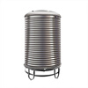 Short cloud stainless steel water tank 304 water tower water storage bucket household vertical and horizontal thickened roof kitchen water storage tank square wine barrel 2 tons vertical water tank (with shelf)