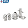 Guwanji 304 stainless steel butter nozzle elbow straight oil nozzle gun head accessories complete list of gun oil nozzle connector m5-M16 304 material M8x1 (medium straight) opposite sides 10 5 pcs