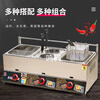 Pujies commercial gas fryer gas liquefied gas fryer noodle cooker stall fried skewers chicken chops French fries fryer thickened single pot frying basket