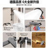 Hengjie (HEGII) household all-copper shower set faucet bathroom toilet hot and cold bath shower triple mixing valve gun gray lifting style fine copper faucet + square flower