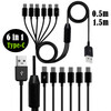 Chengsheng Typec one-to-six charging cable one point six 6 tpyec interface PD fast charging data cable usb-c Android data cable three-in-one multi-head mobile phone suitable for Huawei Xiaomi 1.5m-usb to Type-C one-to-six