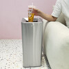 Stainless steel trash can narrow high-end living room kitchen large capacity white business extremely simple modern lidless commercial sand steel