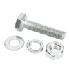 Guwanji Grade 4.8 galvanized external hexagonal screws, bolts and nuts set combination screws and screws M12*45 (50 sets)