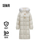 Semir down jacket women's long three-proof windproof loose winter 2024 warm fur collar hooded jacket 109724113018