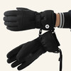 Future Huage Electric Vehicle Gloves Warm Windproof Ski Gloves Winter Gloves Thickened Gloves Black and White