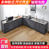 Renjuyi space aluminum kitchen cabinet stainless steel stove cabinet integrated storage aluminum alloy kitchen cabinet overall simple rental 2 meters flat