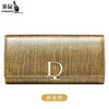 Kangaroo (KANGAROO) 2024 New Fashion Women's Wallet Women's Long Large Capacity Card Slot Genuine Leather Women's Hand Wallet Clutch Bright Gold-Anti-Theft Brush