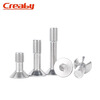 Creaby304 stainless steel countersunk head hexagonal loose screws flat head non-loosening half-thread screws M4*10 (10 pieces)