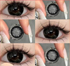 Buy one, get one free, free care solution, high oxygen permeability, half-year disposable black contact lenses, pure lust large diameter contact lenses, half-year disposable TN, large black eyes - 14.5mm, 0 degrees, no prescription